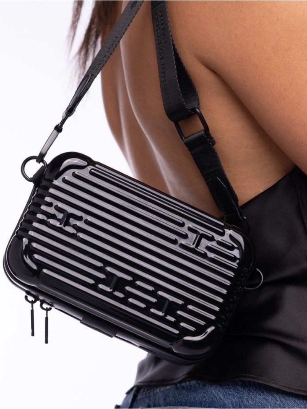 Hotel Collection Black Crossbody Bag NEW